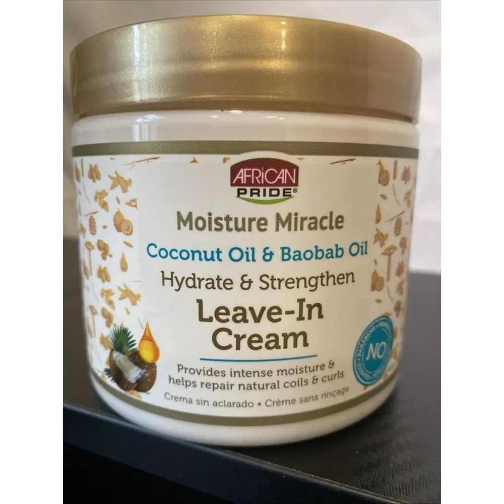African Pride Moisture Miracle Coconut & Baobab Oil Leave-in Cream‎ 15oz